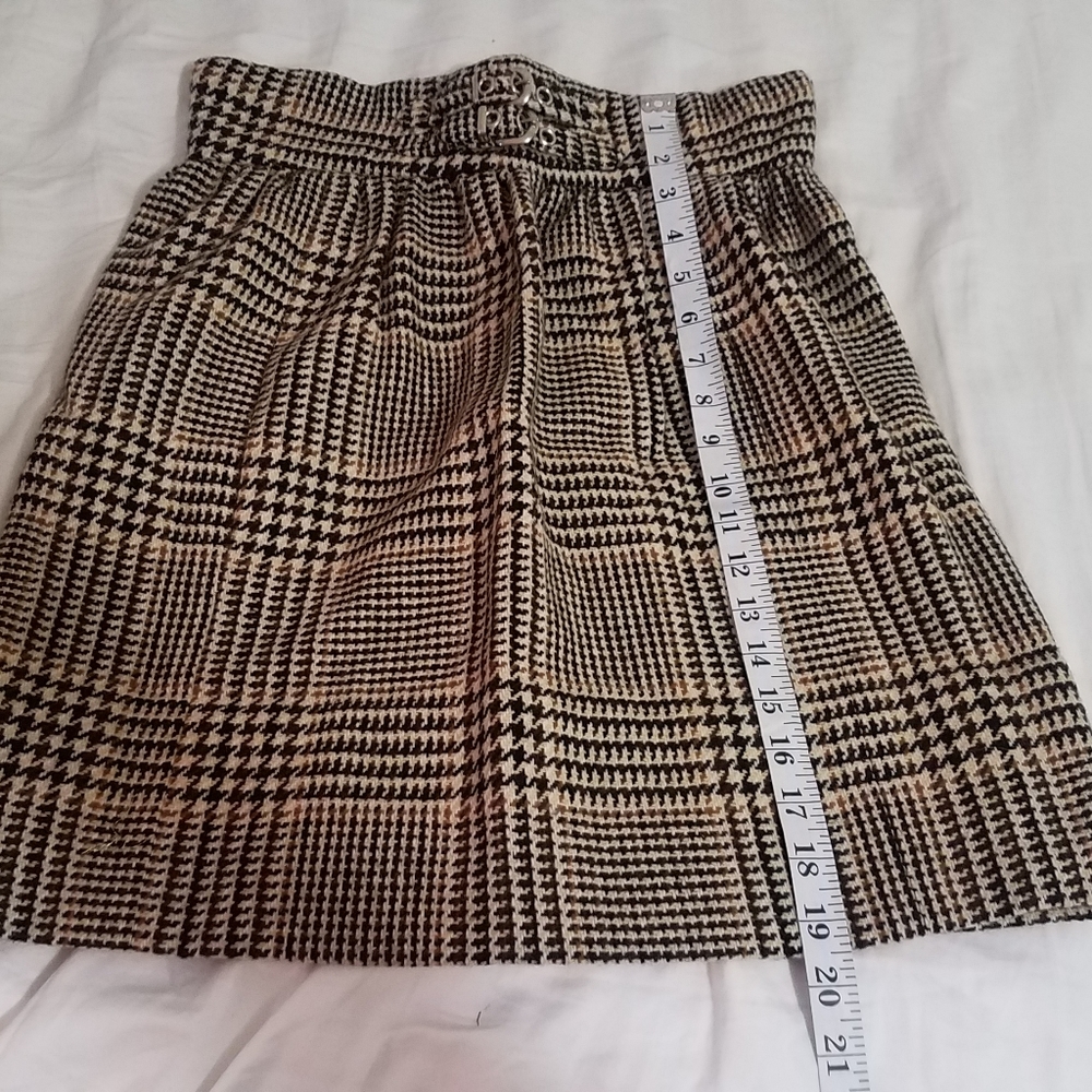 Dirndl Style Vintage Wool Skirt - Lined